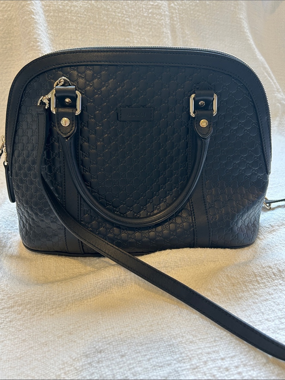 Authentic Gucci black Micro Guccissima